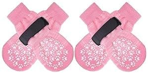 EXPAWLORER Anti Slip Dog Socks to Prevent Licking Paws, Dog Shoes for Hot Pavement, Dog Booties for Small Medium Large Senior Dogs, Traction Control Boots & Paw Protectors for Hardwood Floors-PawvioPets