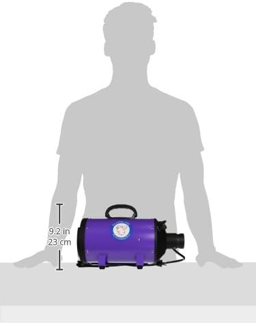 Flying Pig High Velocity Dog Pet Grooming Dryer w/Heater (Model: Flying One, Purple)-PawvioPets