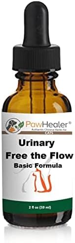 Cat & Small Dogs - Bladder Remedy for Stones & Crystals: 2 fl oz (59 ml) - Urinary Free The Flow - Basic - Made in USA - Works Great for Over 15 Years in The Herbal Business. …-PawvioPets