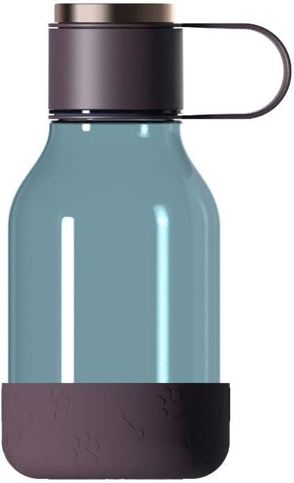 Asobu Buddy Bottle a Stainless Steel Insulated Water Bottle for with Removable Dog Water Bowl and Dog Food and Treat Storage Bowl (Burgandy, Tritan 50 oz Water Bottle with Bowl)-PawvioPets