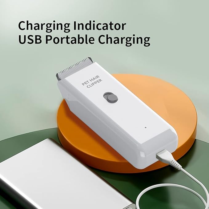 Dog Clippers,Quiet Washable USB Rechargeable Cordless Dog Grooming Kit,Electric Pets Hair Trimmers Shaver Shears for Dogs and Cats White-PawvioPets