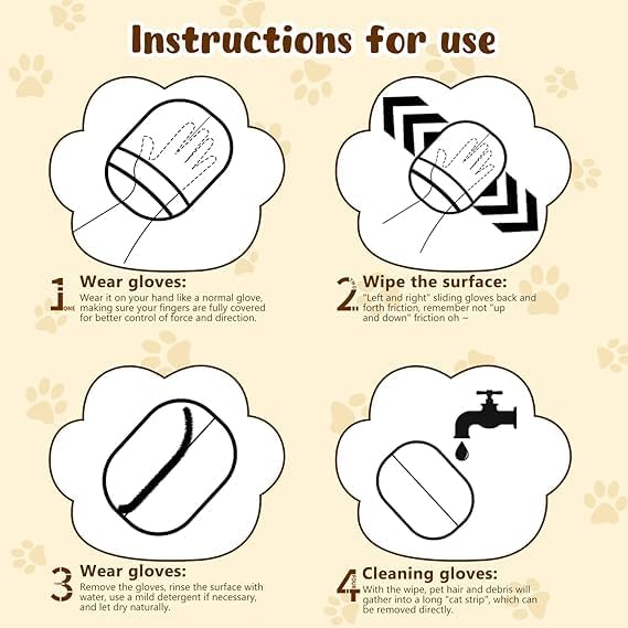 2025 New Pet Hair RemovalGlove,Upgraded Animal Fur Removal Tool,Yomi Pet HairRemoverGlove,WashableReusable Double Sided Static Pet Hair Removal Glove forCouch,Furniture,Carpet,CarSeat.-PawvioPets