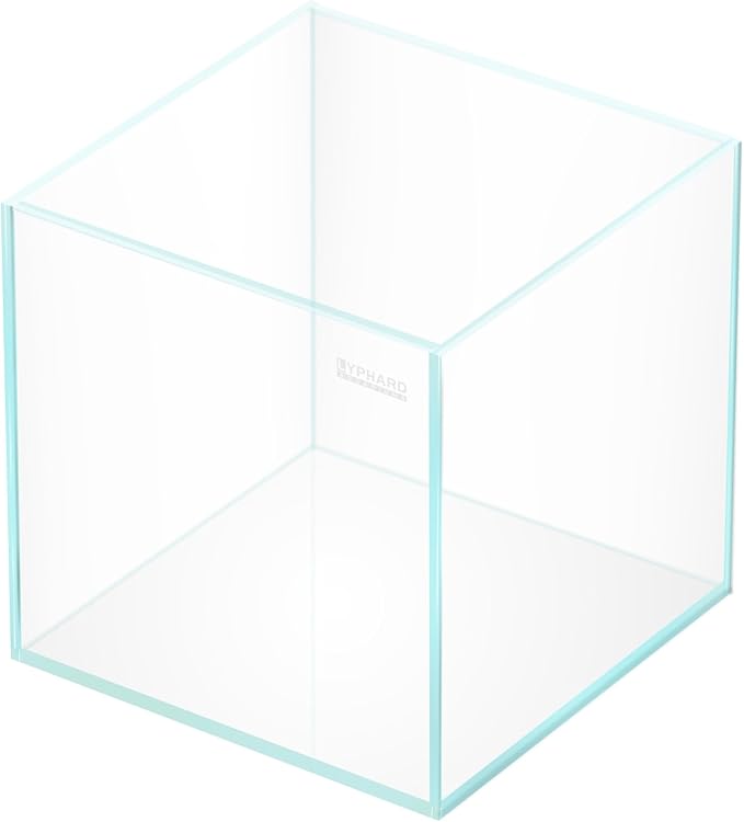 33 Gallon Cube Rimless Aquarium, Ultra Clear Low Iron Large Fish Tank, L19.7×W19.7×H19.7 Glass Thickness 8mm with EVA Foam Leveling Mat-PawvioPets