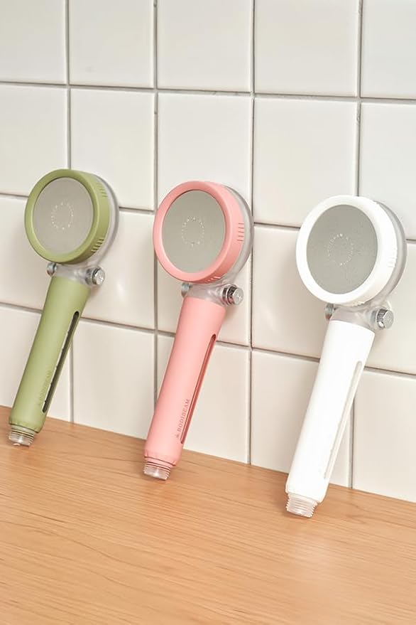 Filtered Handheld Shower Head with Vitamin C & Sediment Filter, High Pressure Water Flow, Water Saving, Reduces Chlorine for Dry Skin & Hair, On/Off Switch, Made in Korea, Spa-Like Shower- Olive Green-PawvioPets