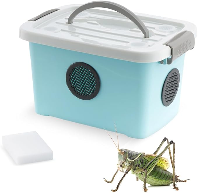 1 Pack Cricket Breeding Box Insect Keeper Reptile Feeding Box for Reptile Bearded Dragon Leopard Gecko Lizard Frog Snake-PawvioPets