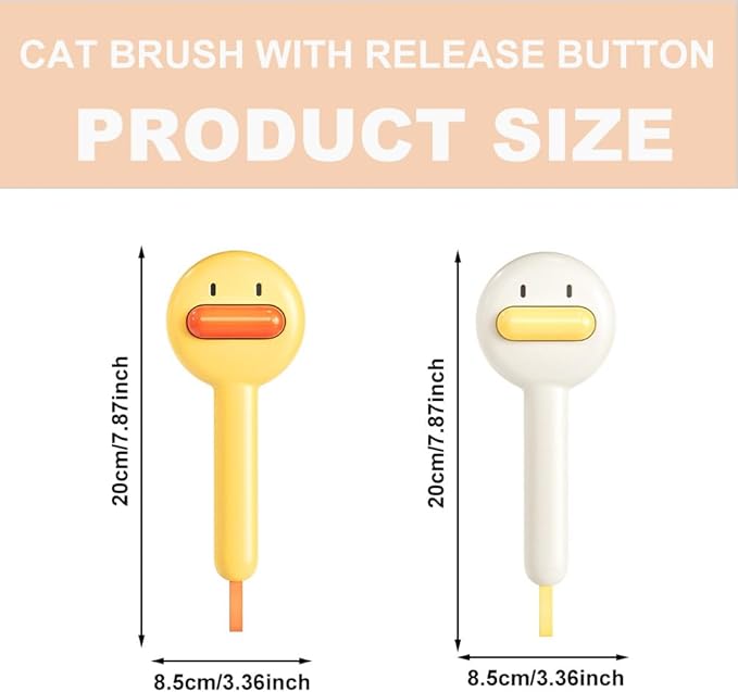 Cat Brush for Short or Long Haired Cats Dogs Rabbits, Cute Dog Brush with Release Button for Massage and Removes Loose Fur, Dog Hair Brush Dog Grooming Deshedding Brush-PawvioPets