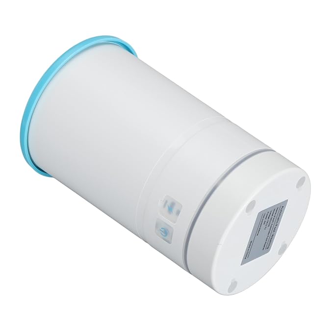 Automatic Dog Cleaner, Soft Electric Washer USB Rechargeable Portable Cleaner Cup, Dog Foot Cleaning Machine for Small to Medium Dogs Cats (White Blue)-PawvioPets