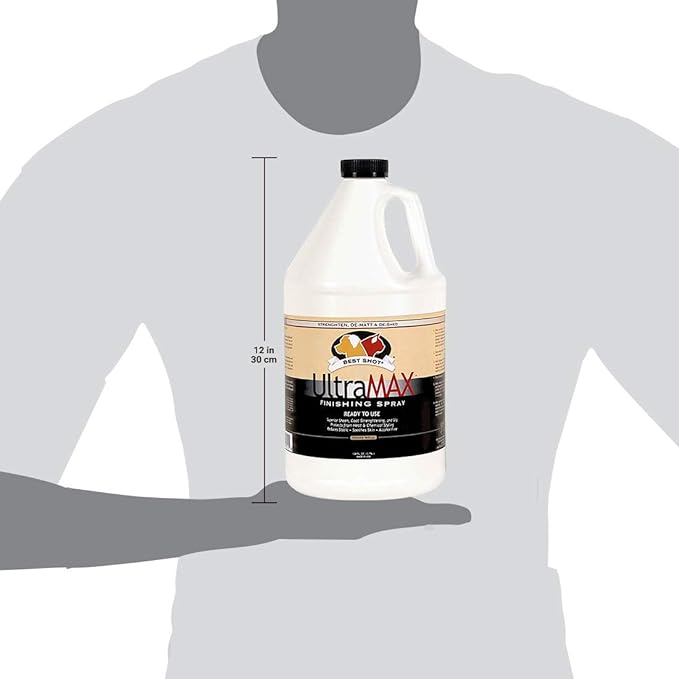 Best Shot UltraMAX Pro Finishing Spray, Ideal Detangler Spray for Pets, Hydrating and Soothing Pet Grooming Spray, for Dogs and Cats, 1.1 Gallon-PawvioPets