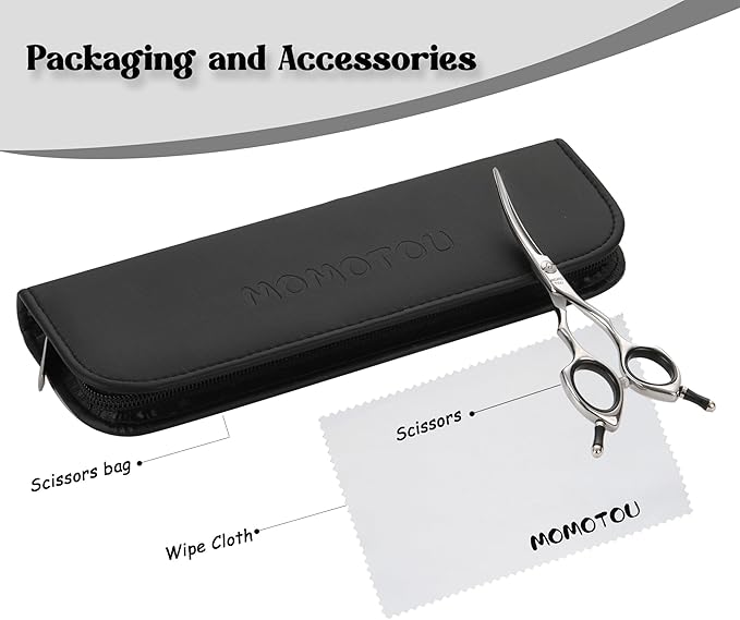 Dog Grooming Scissors 5'' Small Curved Pet Shears Super Light Professional 440C Stainless Steel Pet Shears for Trimming Face and Paws Nose Ear Easy Use.-PawvioPets