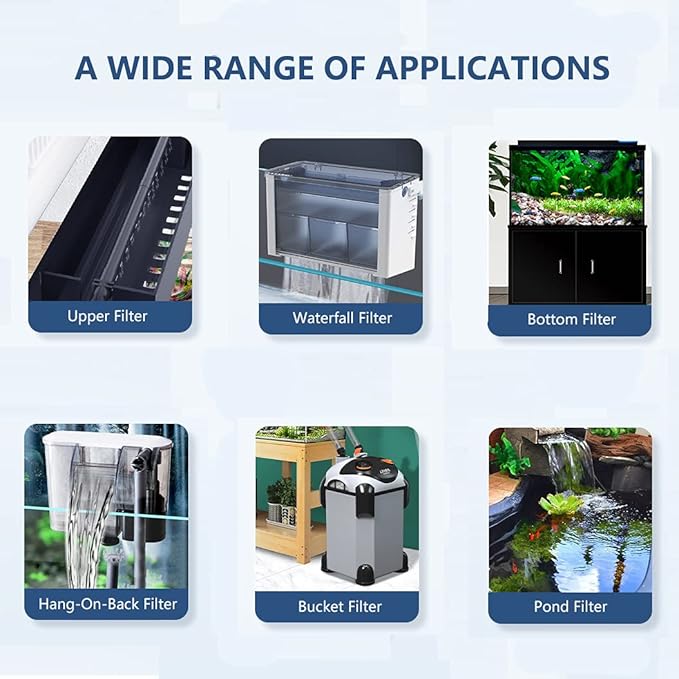 Aquarium Filter Media, Newly Premium 8-Layer Filter Pads for Aquarium, Fish Tank Sponge Pad Foam Filter Accessories for Pond (15.7"x11.8",1pack)-PawvioPets