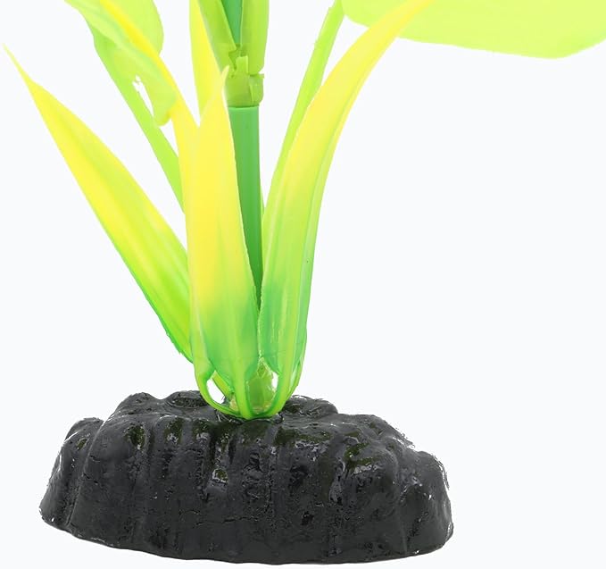 2-Pack 12 Inch Aquarium Silk Aquarium Plants, Artificial Plastic Plant for Small Tank, Goldfish, Fish Hides (Light Green, 12 Inch)-PawvioPets