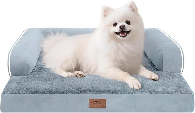 Small Dog Bed Orthopedic Washable Cat Bed Memory Foam Couch Sofa Comfy Pet Beds with Waterproof Removable Cover & Non-Slip Bottom-PawvioPets