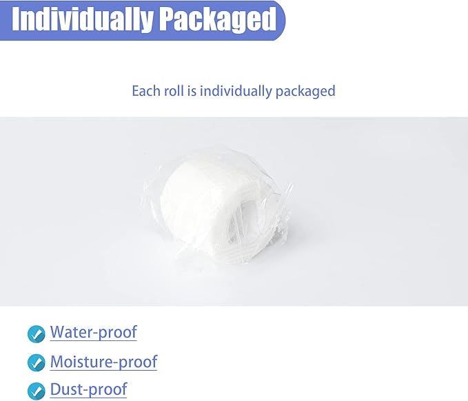 9 Pack 2" x 5 Yards Self Adhesive Bandage Wrap Self Stick Wrap for Ankle, Wrist, Finger, Sports, Breathable Cohesive Vet Tape for Pets (White)-PawvioPets