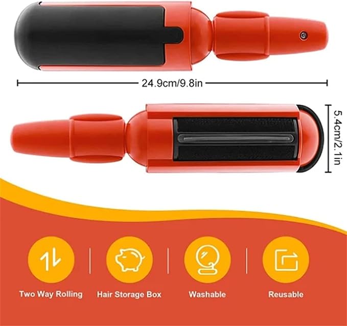 2023 New Pet Hair Remover Roller, Pet Hair Remover, Reusable Pet Hair Remover, Washable Dog/Cat Hair Remover, Fur Remover, Pet Hair Remover for Couch, Best Pet Hair Remover for Furniture (B-Red)-PawvioPets