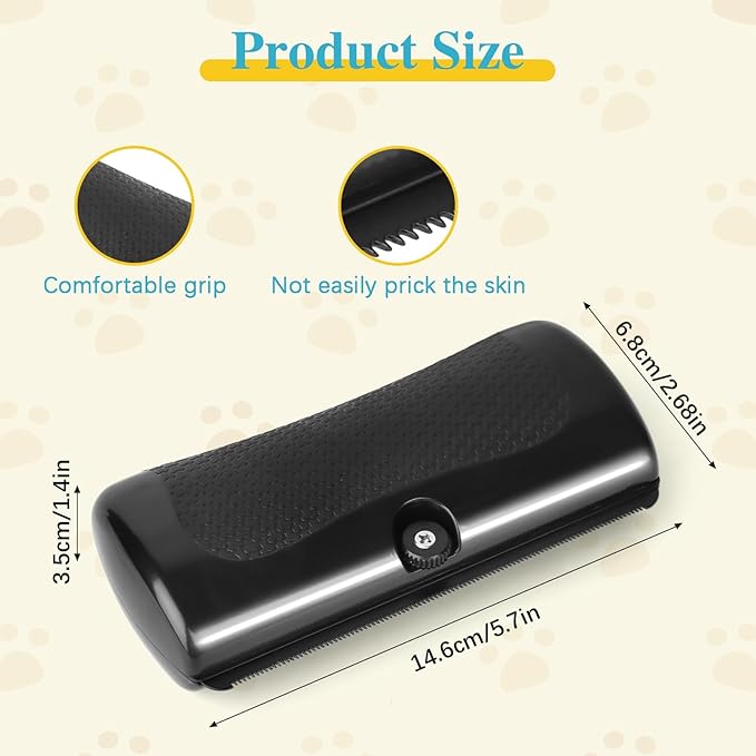 2025 Upgrade Deshedting Dog Brush & Cat Brush - Dog Undercoat Brushs with Comfort Grip, Pet Hair Removal Tool for Shedding - Fits Short Hair Pets (4 Inches)-PawvioPets