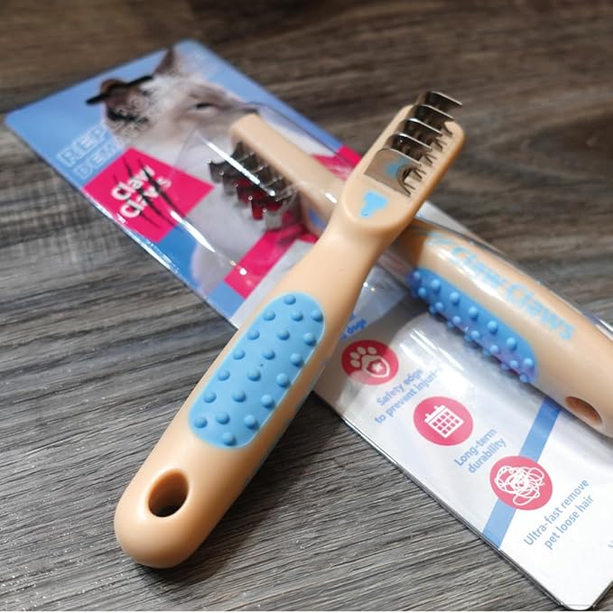 Dog and Cat Grooming Dematting Comb - Knot Remover for Long-Haired and Short-Haired Pets, Ideal for Cats, Dogs, and Rabbits - Durable and Ergonomic Design-PawvioPets
