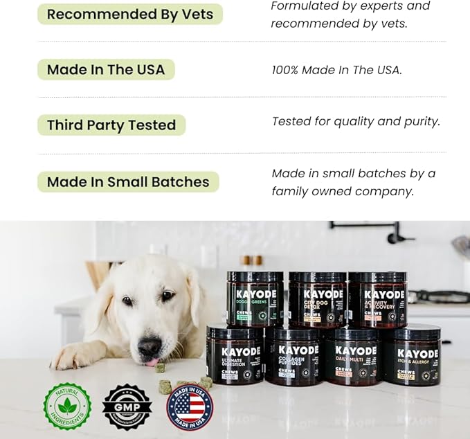 Canine NutriGreens - Natural Dog Vitamins & Probiotics for Dogs. No Messy Powder. Includes Spirulina, Kelp & Antioxidant Berry Mix. 6-in-1 Dog Supplements & Vitamins Chews. Super Greens for Dogs.-PawvioPets