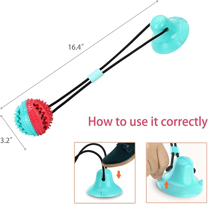 Dog Toys Dog Chew Toys for Aggressive chewers, Puppy Dog Training Treats Teething Rope Toys for Boredom Dog Puzzle Treat Food Dispensing Ball Toys for Puppies Teething (Blue)-PawvioPets