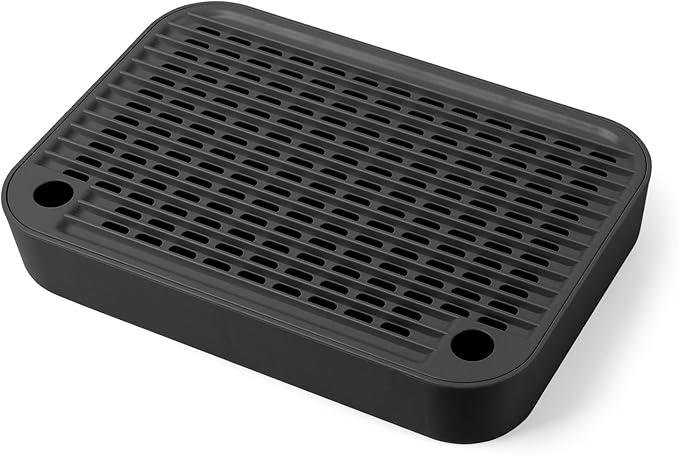 Cat Litter Box Ramp Mat with Filter Function, Cat Step Pedal Stool for Self-Cleaning Litter Box, Easy to Clean, Ideal for Kitten & Elderly Cats (Black)-PawvioPets