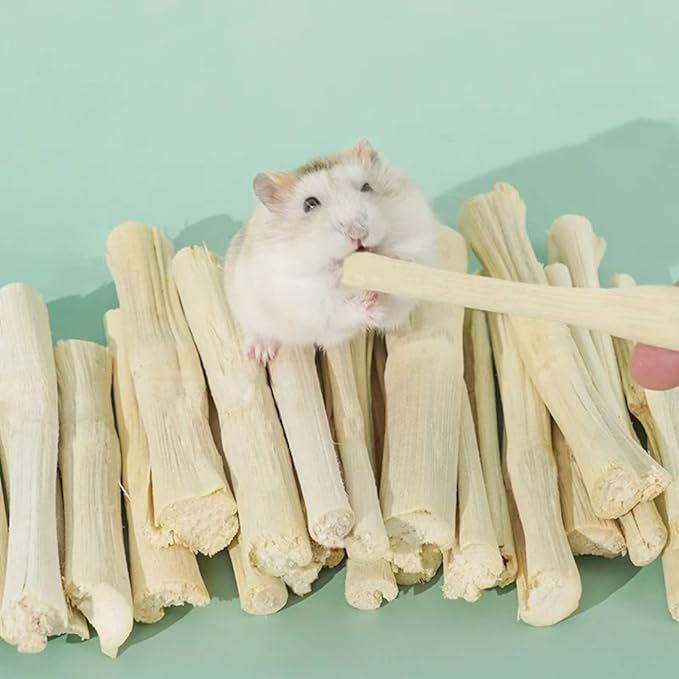 300g Snacks Sweet Bamboo Chew Toy for Rabbits Chew Sticks for Hamster Chinchilla Guinea Pig,Molar Treats Snack for Small Animals-PawvioPets