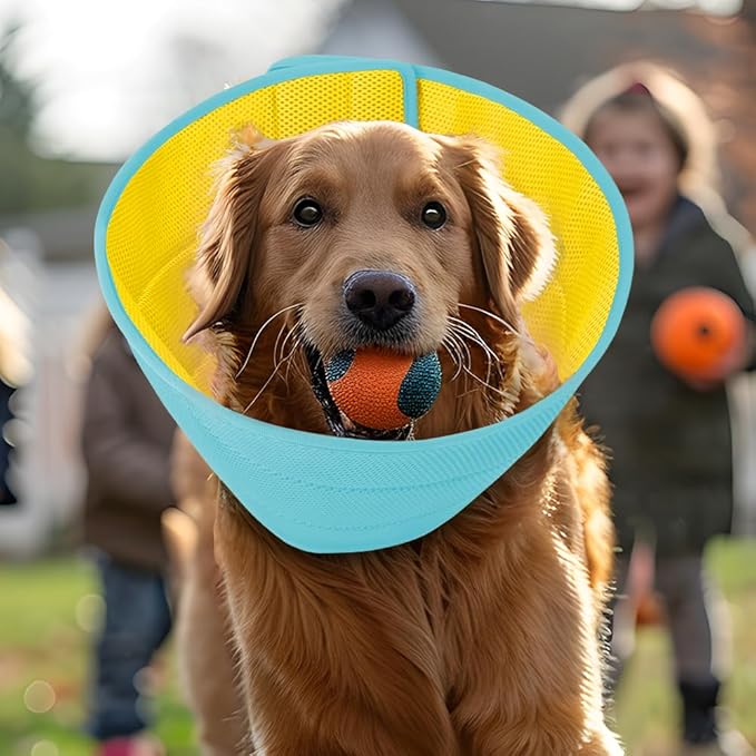 Dog Cone Soft Recovery Collars & Cones After Surgery for Medium Large Dogs, Comfy Ecollars to Stop Licking, Adjustable, Dog Ecollars for Recovery Fabric: Soft Comfort, Ecollars of Shame Alternatives-PawvioPets