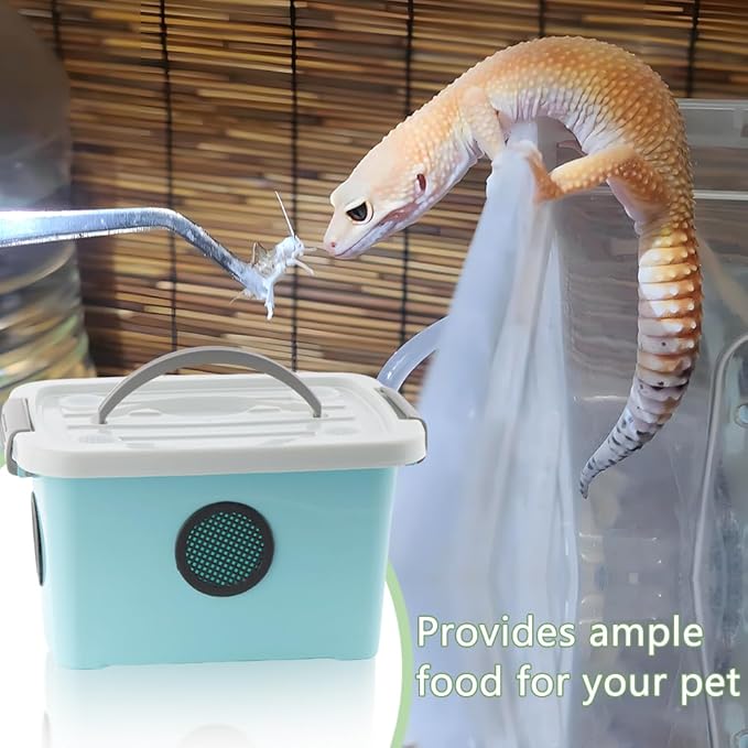 1 Pack Cricket Breeding Box Insect Keeper Reptile Feeding Box for Reptile Bearded Dragon Leopard Gecko Lizard Frog Snake-PawvioPets