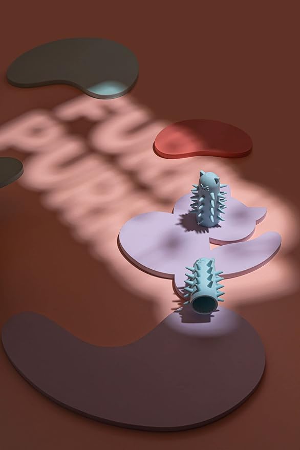 Furr&Purr Cat Brush, Scratcher, and Massager - Indoor Cat Calming Care with Face Scratcher, Finger Brush (3-Pack, Made in USA)-PawvioPets