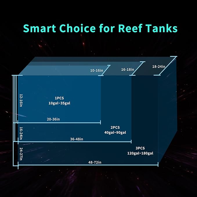 Aquarium Light - 95 Watt Sunrise Sunset Moonlight, Group Control Program Coral Reef Light Dimmable Full Spectrum for Marine Tanks,Saltwater Tank Light with Timer (G5 Suspension Version)-PawvioPets