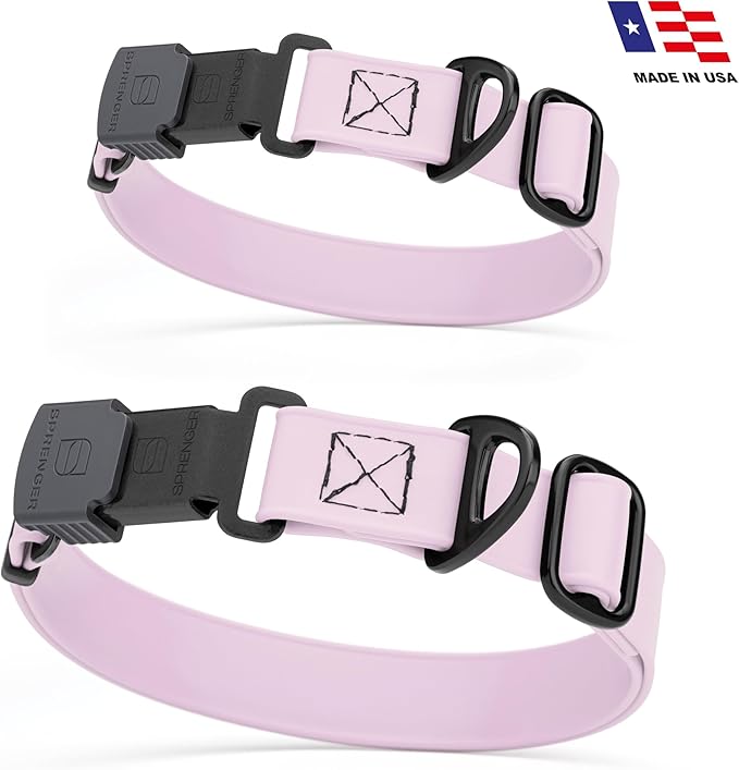 Dogline Biothane Waterproof Dog Collar with Herm Sprenger Black Stainless Steel Quick Release Buckle – Heavy Duty Tactical Durable Collar for Dogs – Comfortable and Safe Pet Collar, W 3/4" L 12-19"-PawvioPets