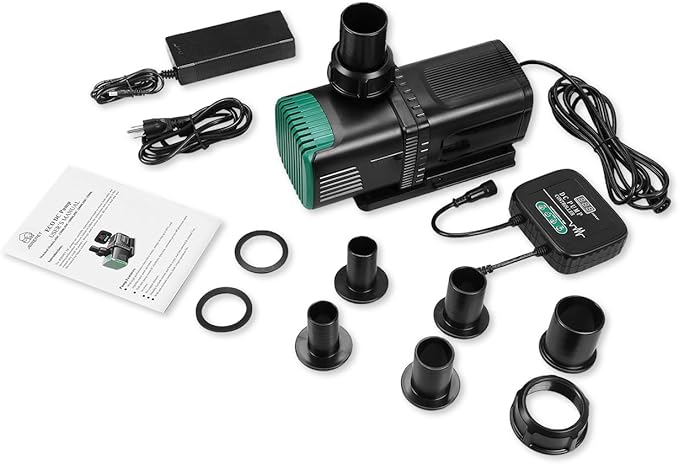 4800GPH Aquarium 36V DC Water Pump with Controller, 105W Submersible and Inline Return Pump for Fish Tank,Fountains,Sump,Hydroponic,Pond,Freshwater and Marine Water Use,25FT Max Lift-PawvioPets