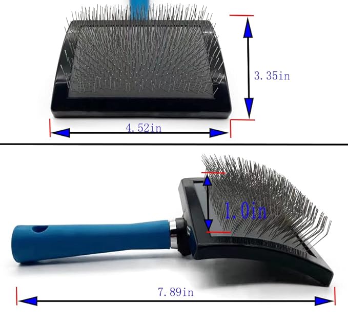 Dog Slicker Brush - Large Grooming Brushes for Dogs - Professional Groomer Supplies for Long Hair Pet - Slicker Brush For Goldendoodles-Easy To Use - Comfortable - Removes Long and Loose Hair-PawvioPets