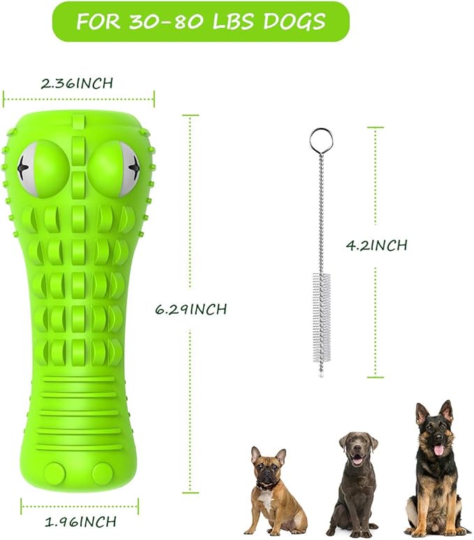 Dog Toys for Aggressive Chewers Large Medium Breed, Indestructible Dog Toothbrush Chew Toys, Squeaky Interactive Tough Extremely Durable, Dogs Toys to Keep Them Busy-PawvioPets