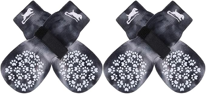 EXPAWLORER Anti Slip Dog Socks to Prevent Licking Paws, Dog Shoes for Hot Pavement, Dog Booties for Small Medium Large Senior Dogs, Traction Control Boots & Paw Protectors for Hardwood Floors-PawvioPets
