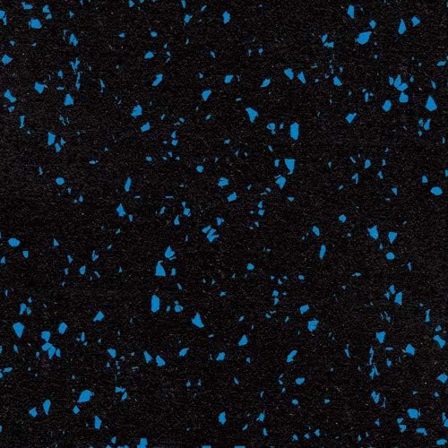 American Floor Mats 1/4in (7mm) Thick 10% Blue 4' x 3' Heavy Duty Rubber Rolls, Protective Exercise Mats, Home Gym Rubber Flooring-PawvioPets