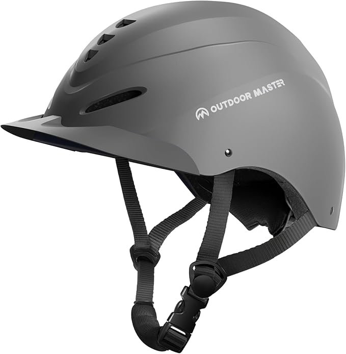 OutdoorMaster Equestrian Helmet, Horse Riding Helmet with Sun Visor and Excellent Ventilation, Adjustable Safe Helmet for Men, Women & Youth-PawvioPets
