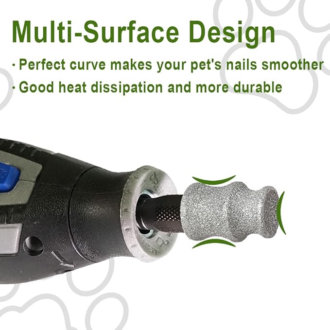 Diamond Dog Nail, 1/8'' Nail Tool for Dogs, for Animals Nail Care & Home Grinder Tools for Dogs Combo G-PawvioPets