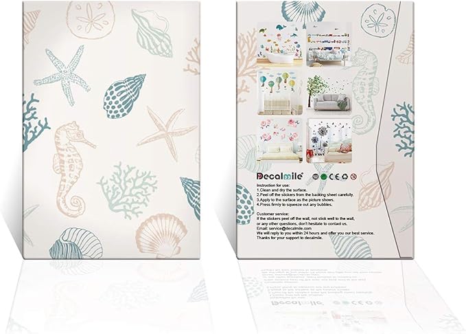 decalmile Under The Sea Seaweed Wall Decals Sea Turtle Ocean Grass Jellyfish Wall Stickers Baby Nursery Bedroom Bathroom Wall Decor-PawvioPets