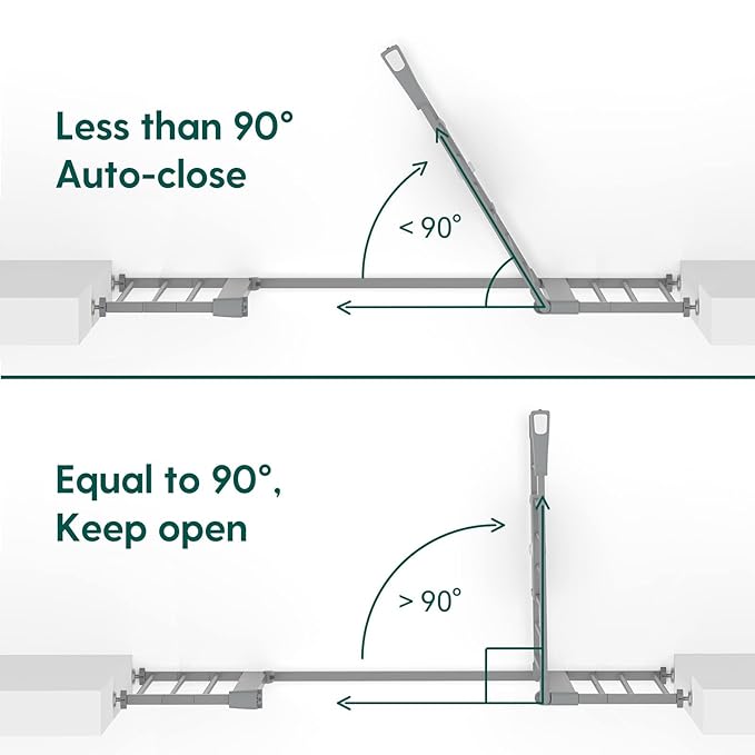 BABELIO 36 Inch Tall Metal Baby Gate, 29-48" Auto Close Pressure Mounted Dog Gate, Gray-PawvioPets