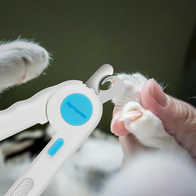 Cat Dog Pet Nail Clippers with Light, Llluminates Cat Dog Nails or Bloodline,Safety Pet Nail Clipper for Dogs, Cats, Rabbits Sharp No Nail Splitting-PawvioPets