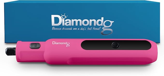 Diamondg Cordless Micro Dog Nail Grinder with Quiet Sound & LED Tip for Large & Small Dogs, 4hrs. Runtime - Electric Dog Nail Trimmer, Heavy Duty Rotary Tool Alternative to Toenail Clippers & Filers-PawvioPets