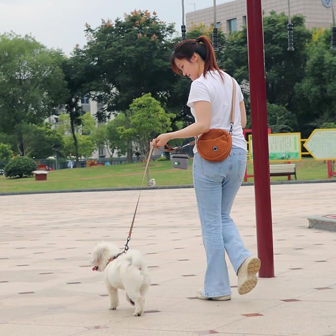 COOWONE Dog Treat Pouch with Pet Training Clicker, Detachable Dog Puppy Training Treat Bag, 900D Oxford Cloth Magnetic Closure Small Dog Poop Bag Holder for Travel or Outdoor Use-PawvioPets