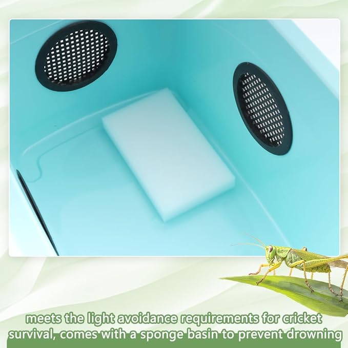 1 Pack Cricket Breeding Box Insect Keeper Reptile Feeding Box for Reptile Bearded Dragon Leopard Gecko Lizard Frog Snake-PawvioPets