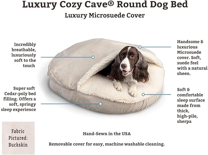 Snoozer Luxury Cozy Cave, Camel, Small-PawvioPets