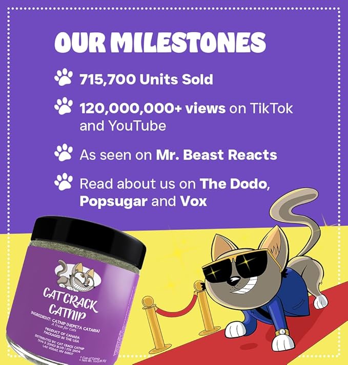 Cat Crack Catnip 1 Cup Bundled with Organic Catnip 1 Cup, Premium Blend Safe for Cats, Infused with Maximum Potency Your Kitty is Sure to Go Crazy-PawvioPets