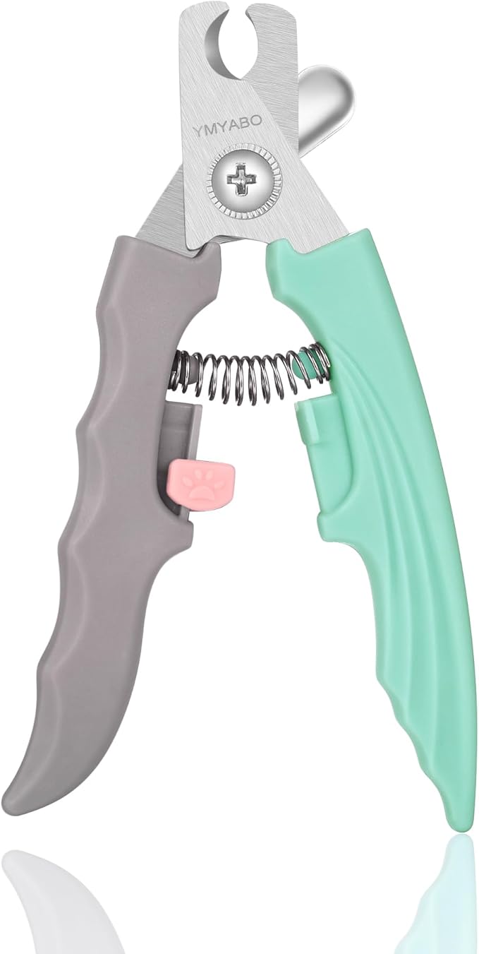 Dog Nail Clipper,Pet Nail Trimmers Safety Guard to Aviod Over Cutting,Puppy Cat Claw Trimmer,with Free Dog Comb & Nail File, Sharp Grooming Clipper, Great for Thick Toenail, Green-PawvioPets