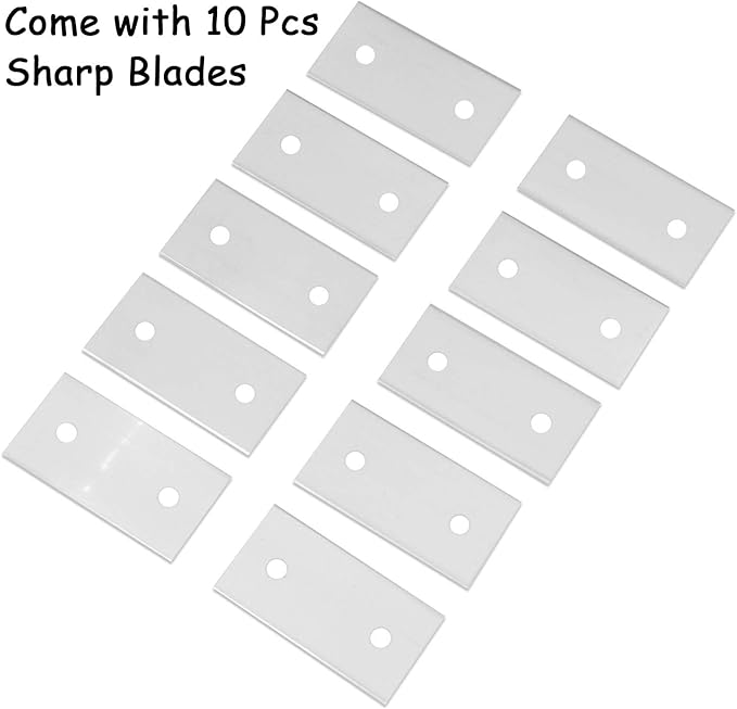 Aquarium Fish Tank Tools Kit Stainless Steel Algae Cleaning Scraper Razor Cleaner with 10 Pcs Blades (26 Inch)-PawvioPets