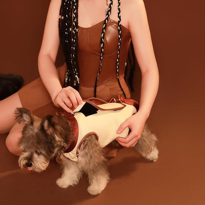 Dog Lift Harness Dog Carrier VES Harness Adjustable Leash with Small Puppy Treat Bag,Fits Most Cars,M-PawvioPets