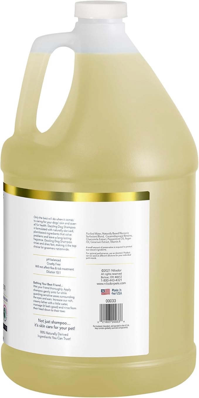 Bobbi Panter Dog Shampoo and Conditioner - Made in USA - All Natural 2-in-1 Formula for Nourish, Detangle & Reduce Shedding - Concentrated 10:1 for Professional Groomers - Pear Scent, 1 Gallon-PawvioPets