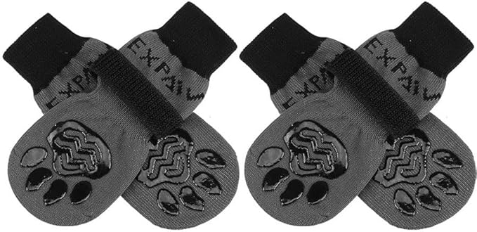 EXPAWLORER Anti Slip Dog Socks to Prevent Licking Paws, Dog Shoes for Hot Pavement, Dog Booties for Small Medium Large Senior Dogs, Traction Control Boots & Paw Protectors for Hardwood Floors-PawvioPets
