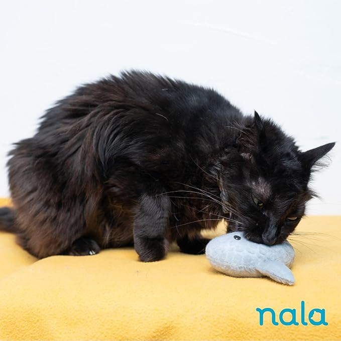 Caitec Presents Nala Cat Simon The Shark - Catnip Toy - Interactive Cat Toy - Chew Toy - Pillow Toy, 3 Pack-PawvioPets